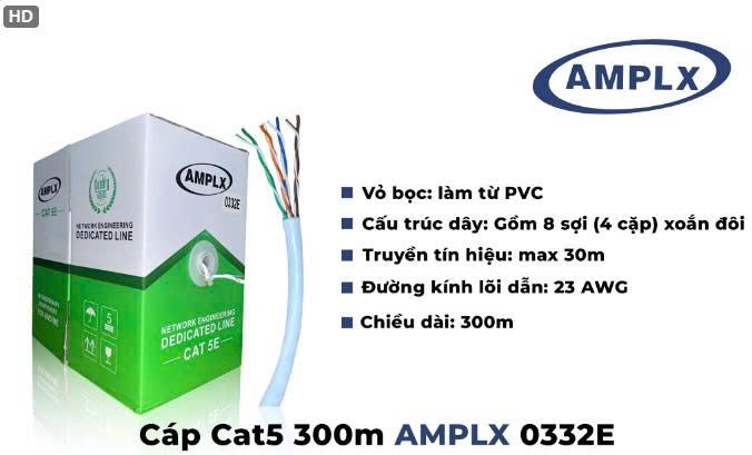 Cáp mạng Cat5 AMPLX - 0332E