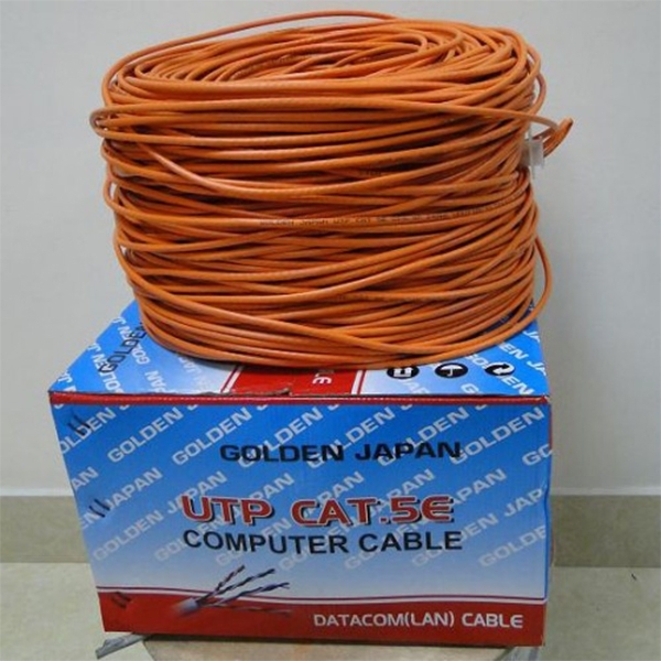 CÁP MẠNG GOLDEN JAPAN 4 PAIR UTP CAT 5E( Màu Cam)