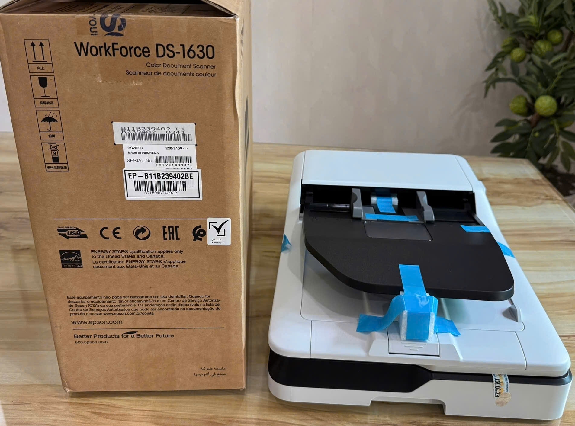 Máy Scan Epson DS-1630 (A4/A5/ Đảo mặt/ ADF/ USB)
